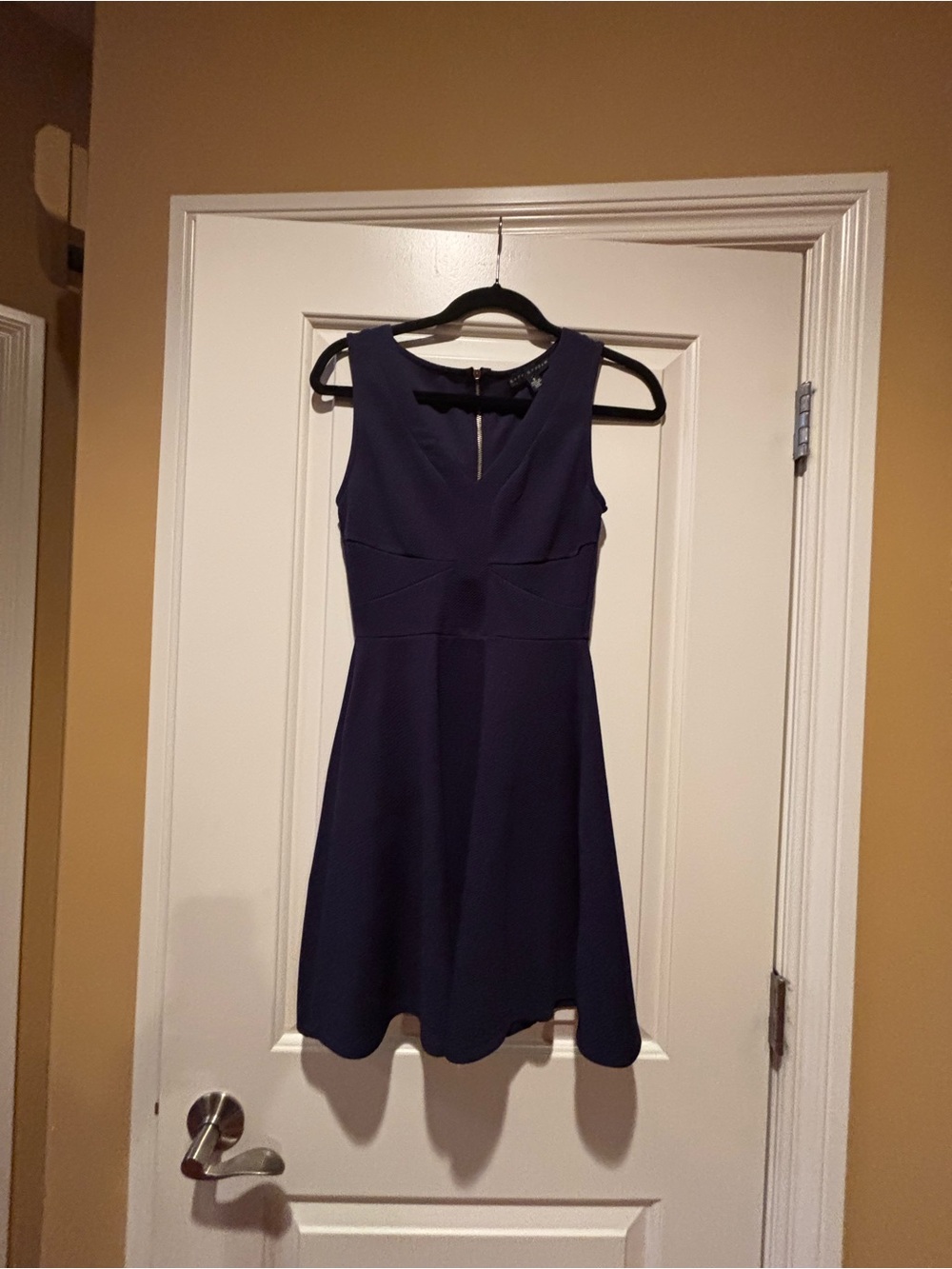 City Studio Deep Navy Fit-and-Flare Mini Dress